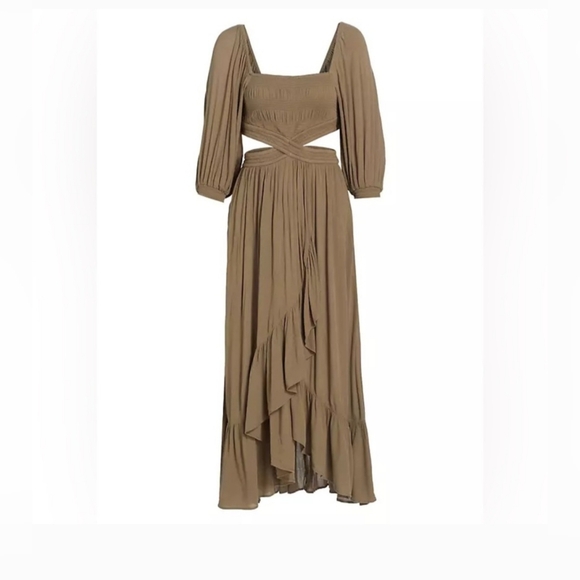 Free People Brown Smocked Tiered Sundress - Picture 2 of 10